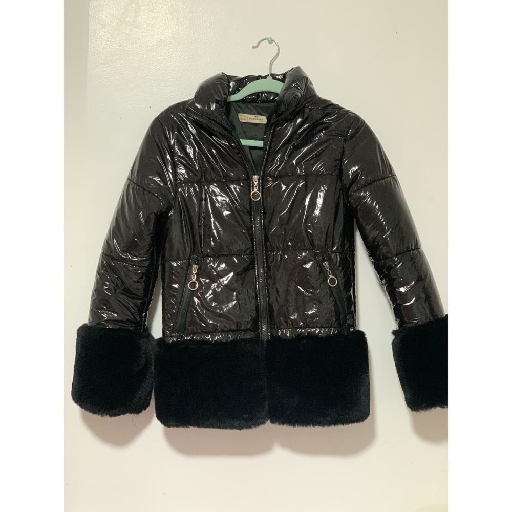 Kartinka design Puffer jacket with Faux Fur size  eur 36, us size S